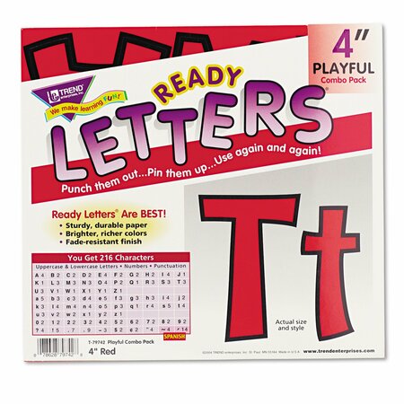 TREND Letters, Upper/Lowercase Combo, Red, PK216 T79742